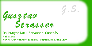gusztav strasser business card
